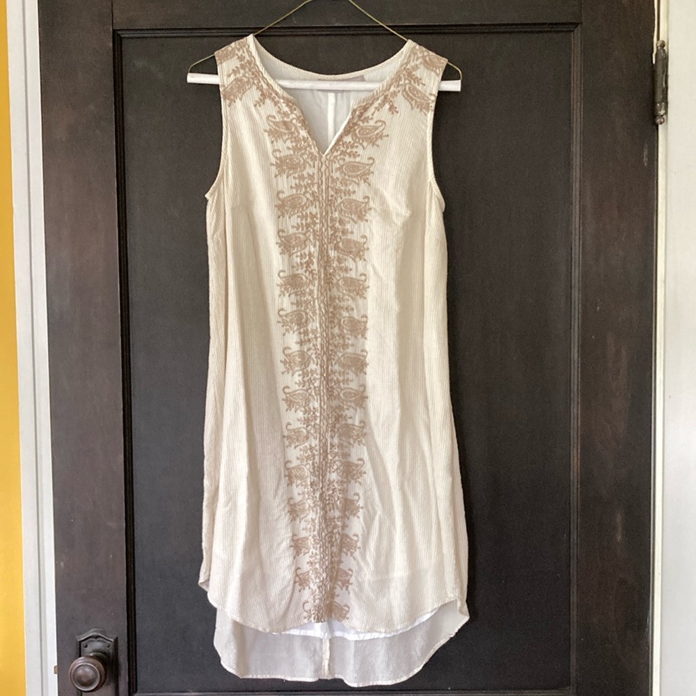 Embroidered 100% cotton lined sundress